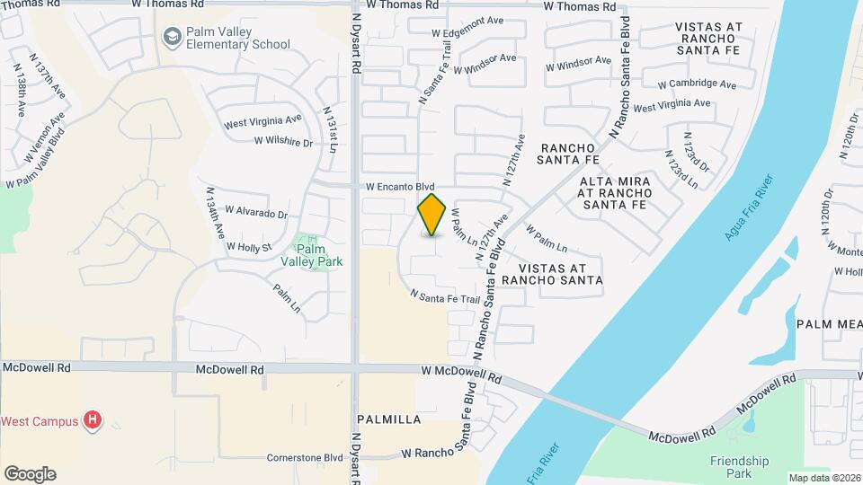 12813 W Palm Ln Map and Location Details