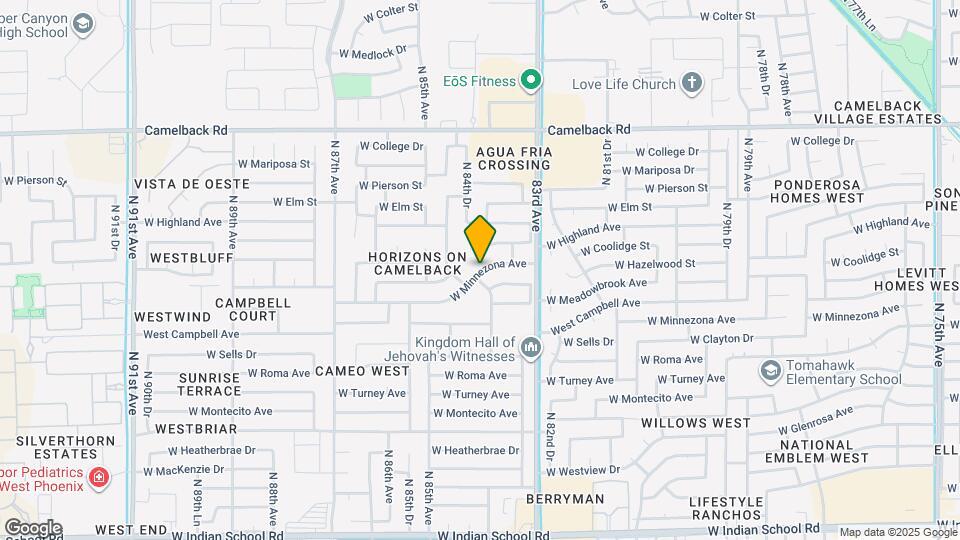 8360 W Minnezona Ave Mapa y Detalles de la Ubicación