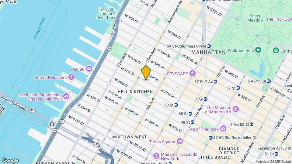 444 W 51st St Map and Location Details