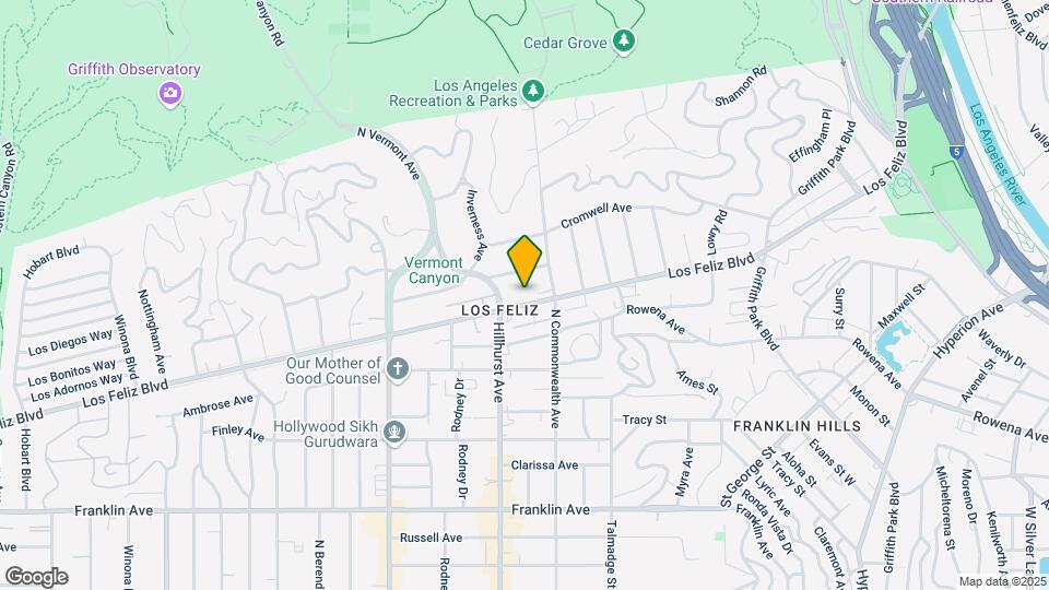 4411 Los Feliz Blvd Map and Location Details