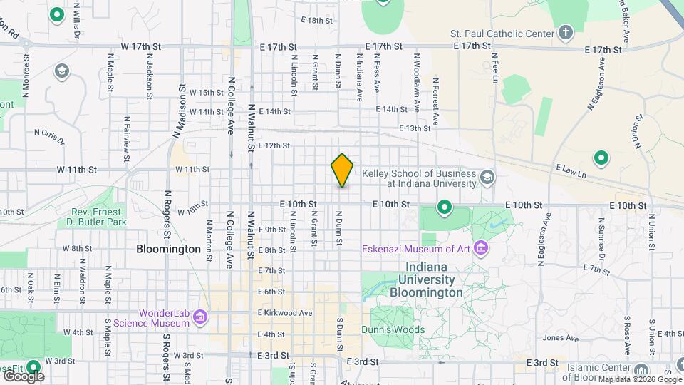 610 N Dunn St Map and Location Details