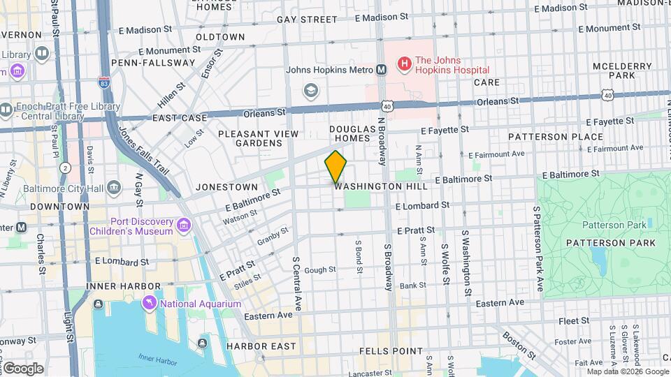 1501 E Baltimore St Mapa y Detalles de la Ubicación