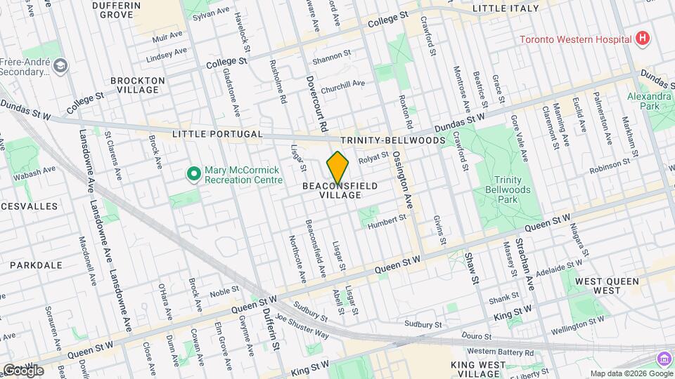 208 Dovercourt Rd Map and Location Details