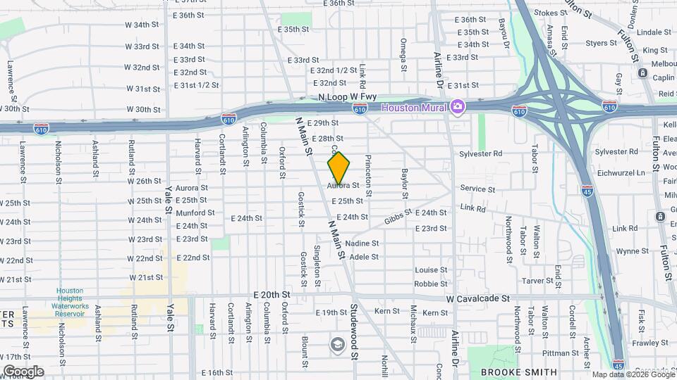 804 Aurora St Map and Location Details