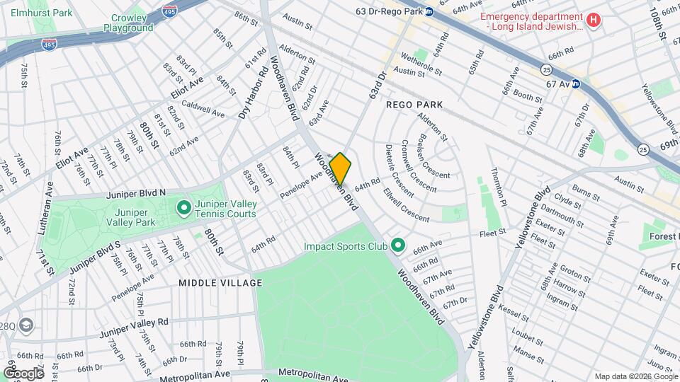 63 Woodhaven Blvd Map and Location Details