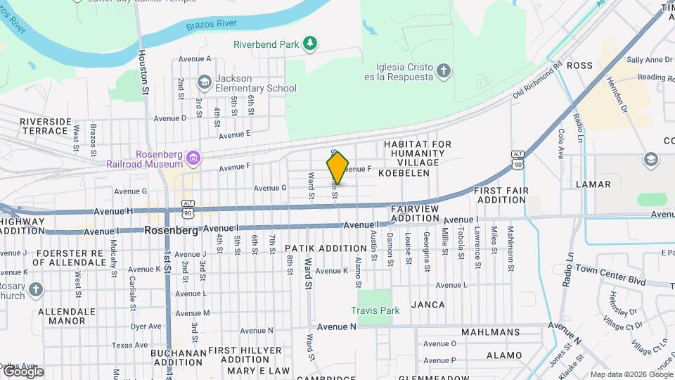 907 San Jacinto St Mapa y Detalles de la Ubicación