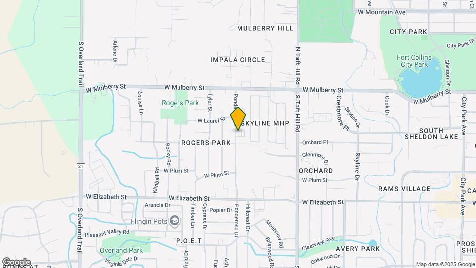 724 Ponderosa Dr Map and Location Details