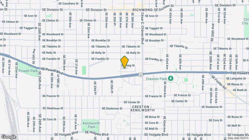 3623 SE Rhine St Map and Location Details