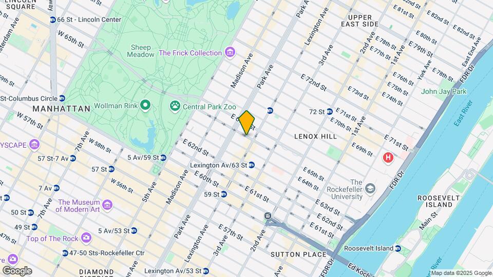 128 E 65th St Map and Location Details