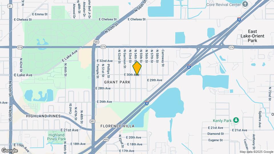 3621 N 54th St Map and Location Details