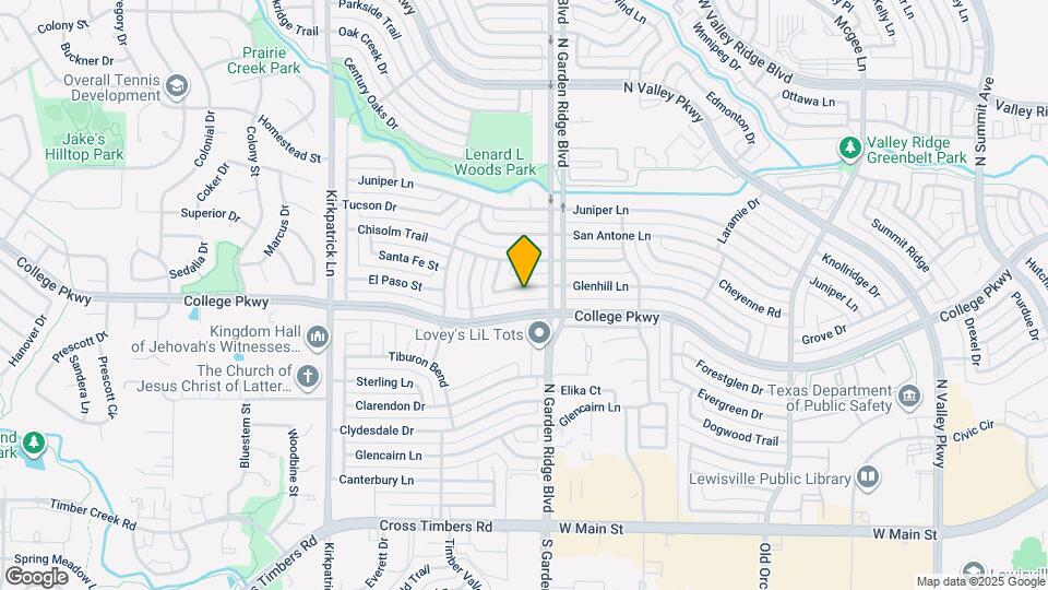 1626 Glenhill Ln Map and Location Details