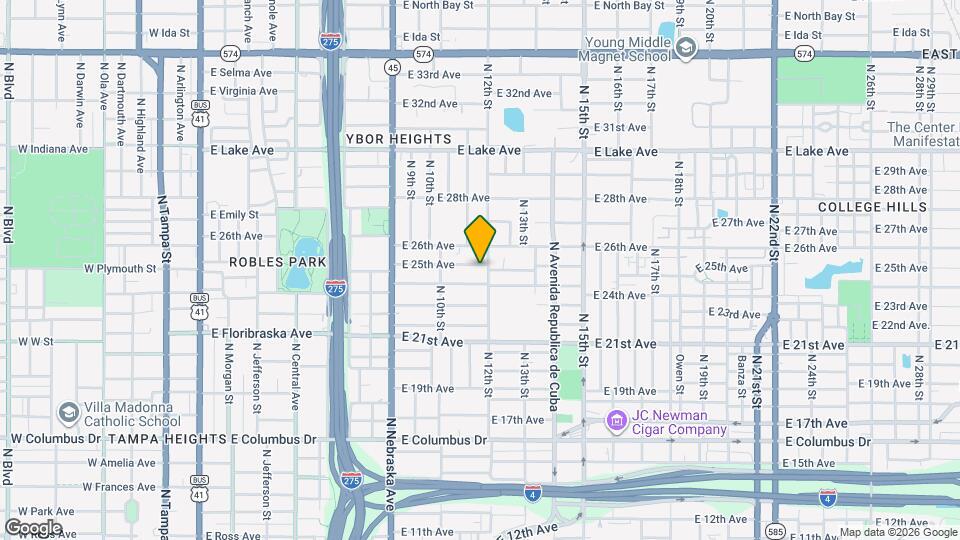 1021 E 25th Ave Map and Location Details