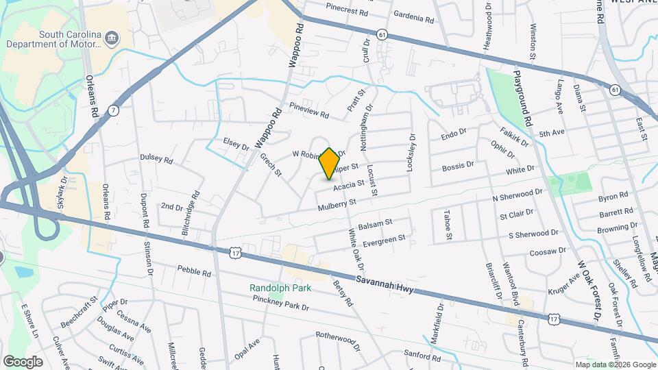 1612 Acacia St Map and Location Details