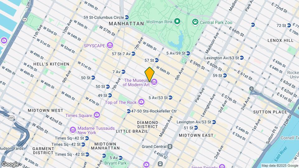 53 W 53rd St Map and Location Details