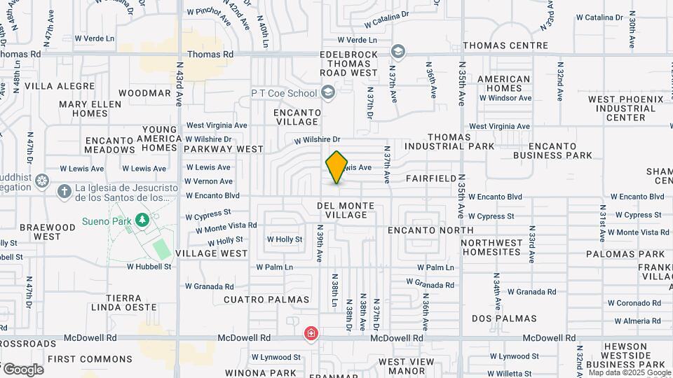 3836 W Encanto Blvd Mapa y Detalles de la Ubicación