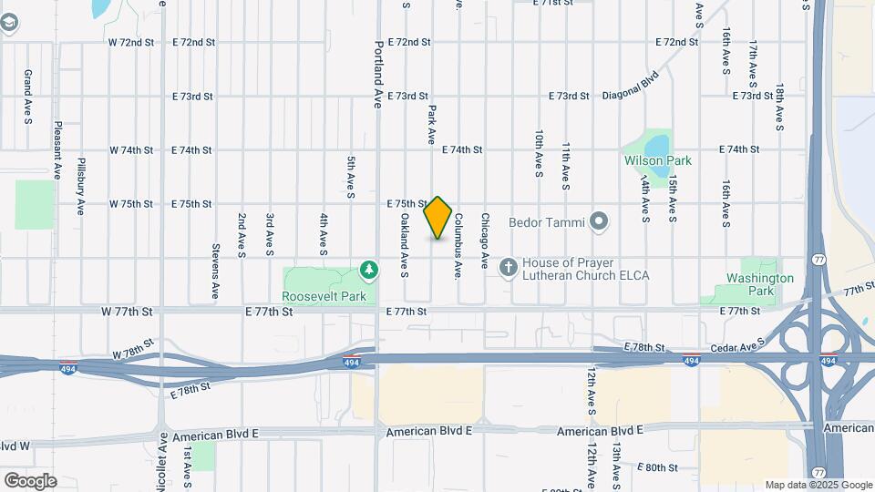 7539 Park Ave Map and Location Details