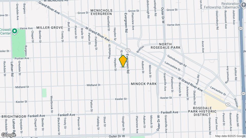 15800 Vaughan St Map and Location Details