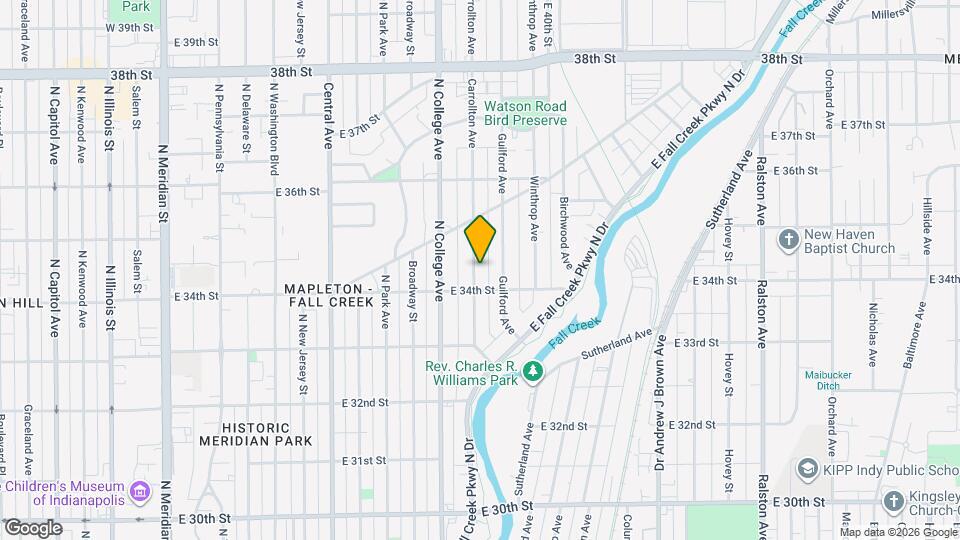 3421 Carrollton Ave Mapa y Detalles de la Ubicación