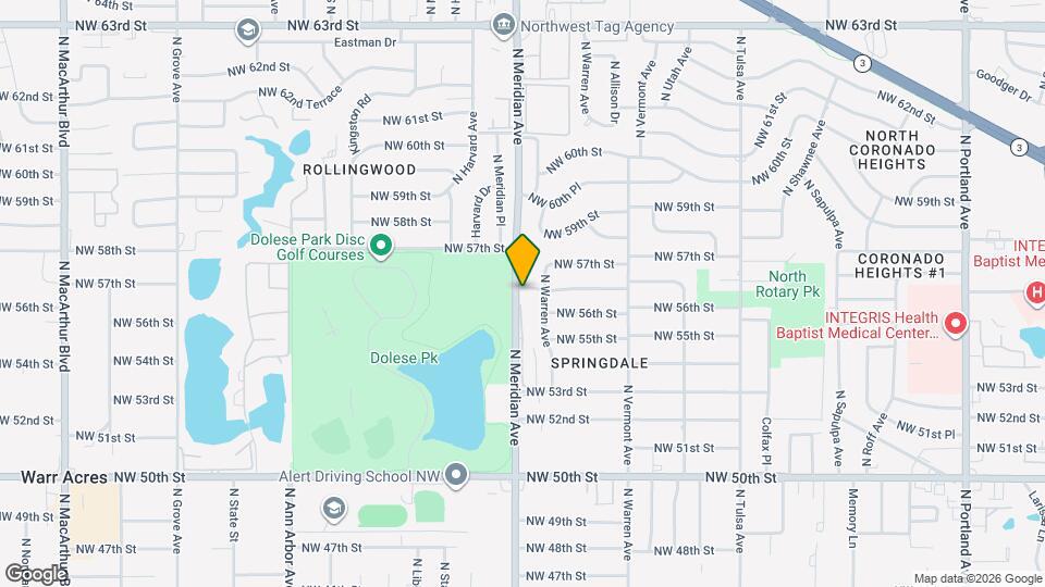 5634 N Meridian Ave Map and Location Details