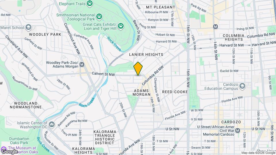 1832 Calvert St NW Map and Location Details