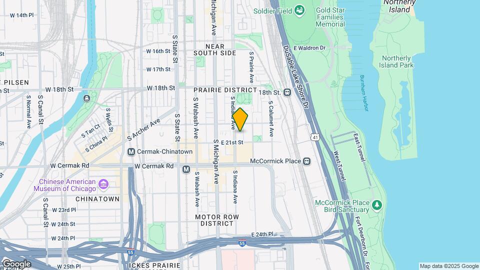 2035 S Indiana Ave Map and Location Details