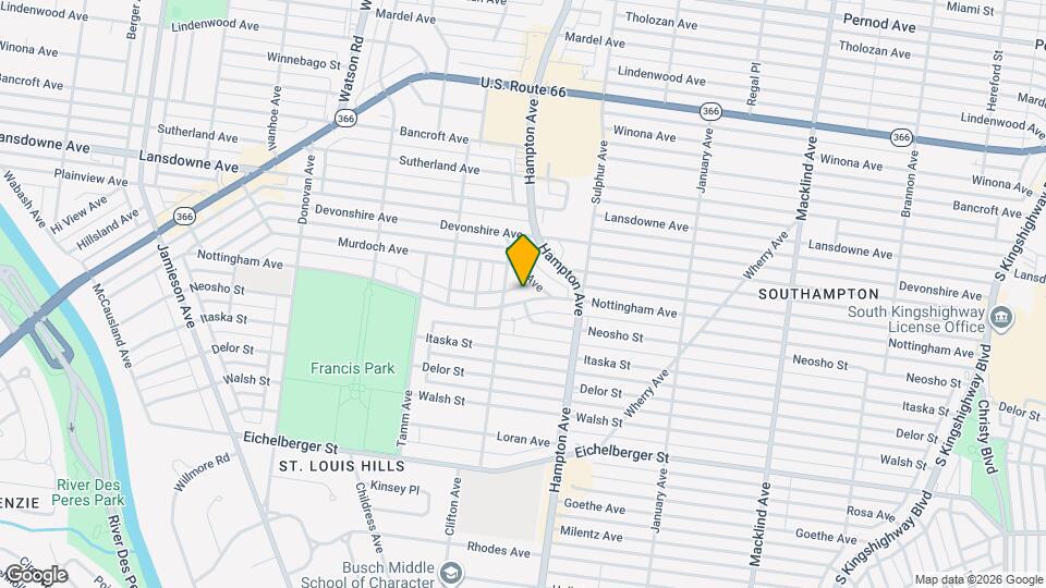 5859 Nottingham Ave, Unit 2E Mapa y Detalles de la Ubicación