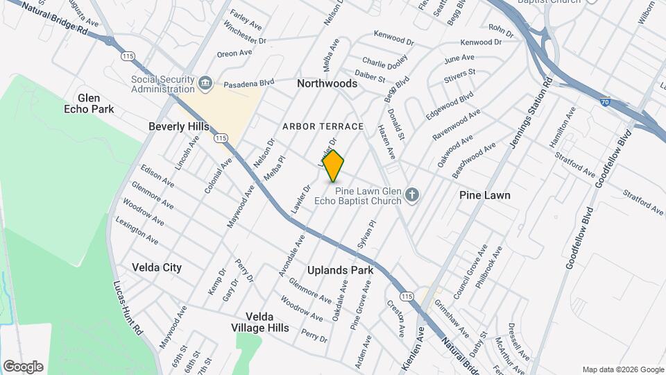 3732 Avondale Ave Map and Location Details