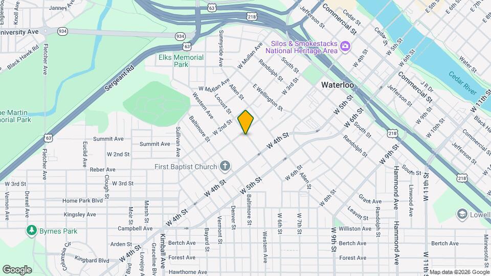 408 Locust St Map and Location Details