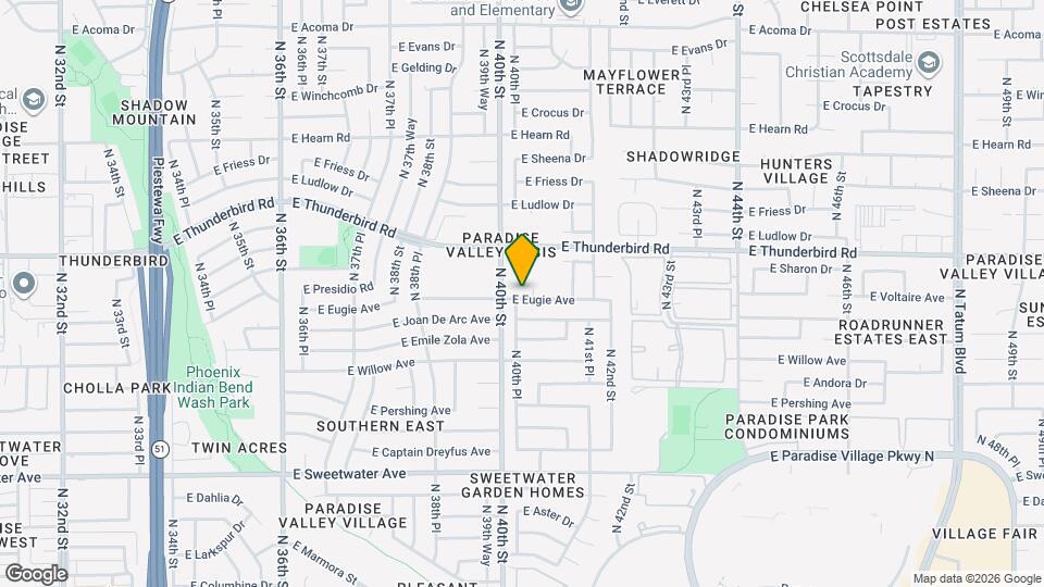 4016 E Eugie Ave Map and Location Details