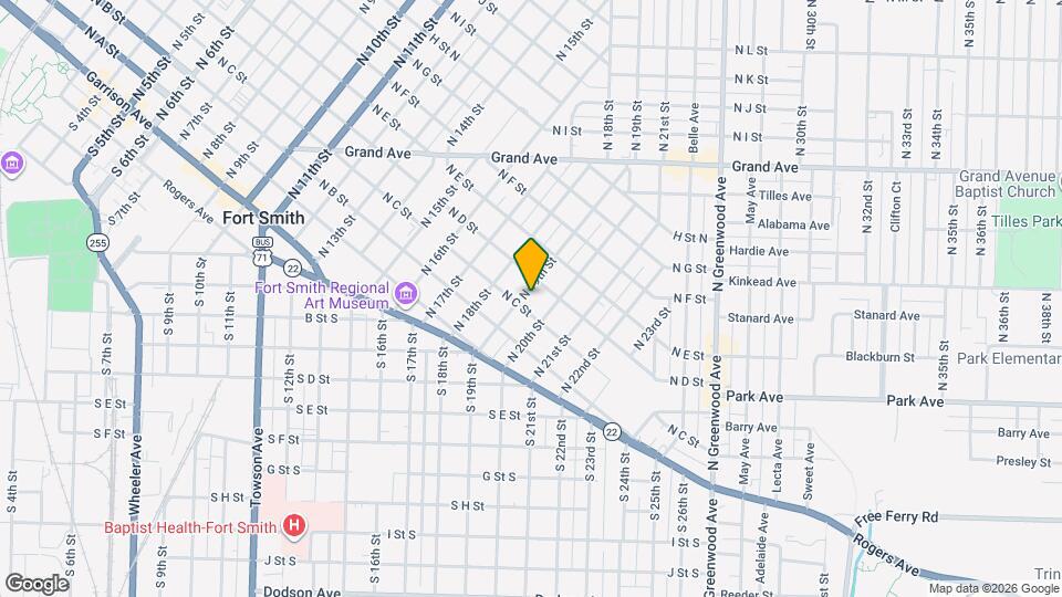 310 N 19th St Map and Location Details