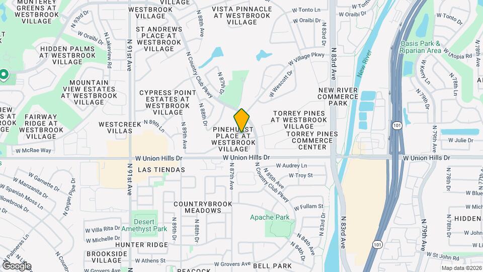 8646 W Rockwood Dr Map and Location Details