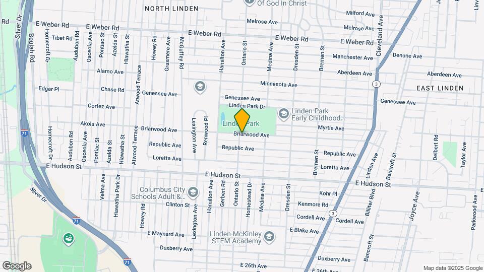 1275 Briarwood Ave Mapa y Detalles de la Ubicación