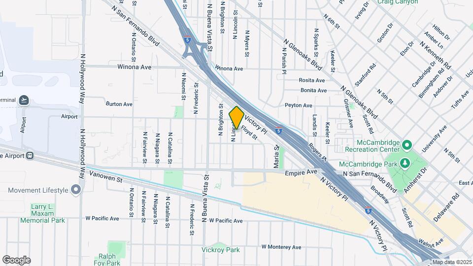 2124 Lincoln St Map and Location Details