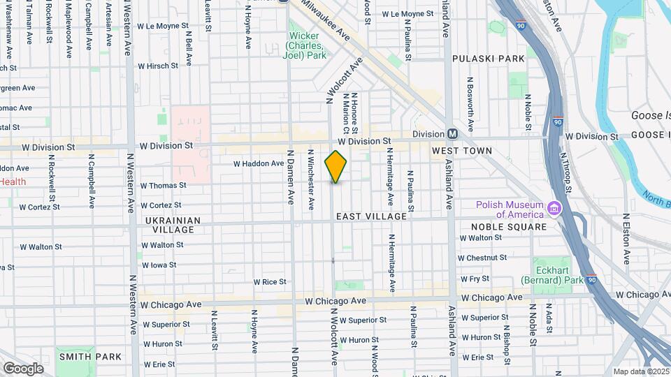 1051 N Wolcott Ave, Unit 1051 Wolcott Mapa y Detalles de la Ubicación