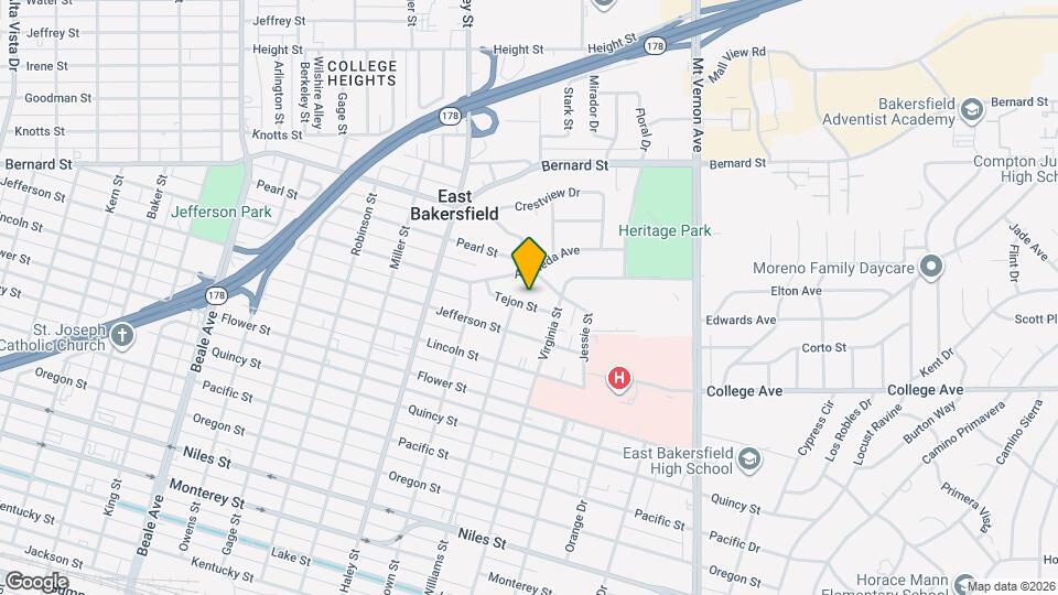 1612 Tejon St Map and Location Details