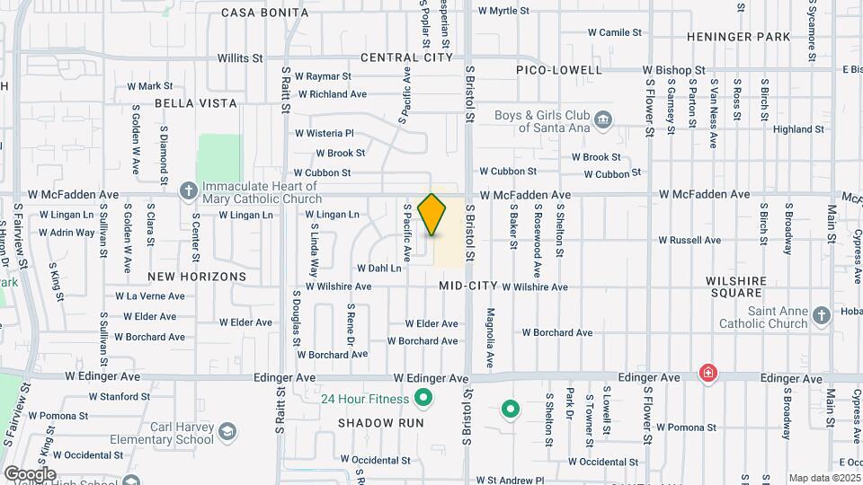 1141 S Poplar St Map and Location Details