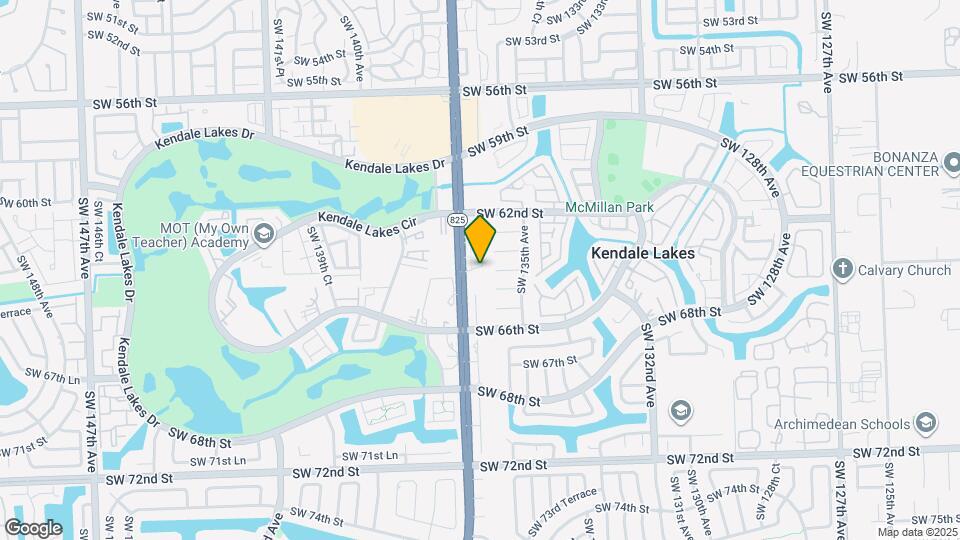 6395 SW 136th Ct Map and Location Details