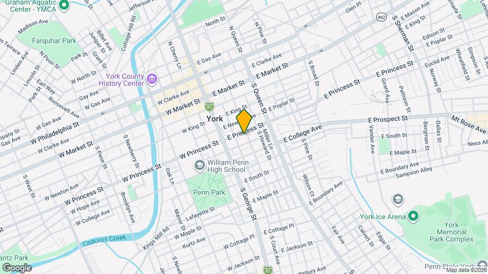 208 S Duke St Map and Location Details