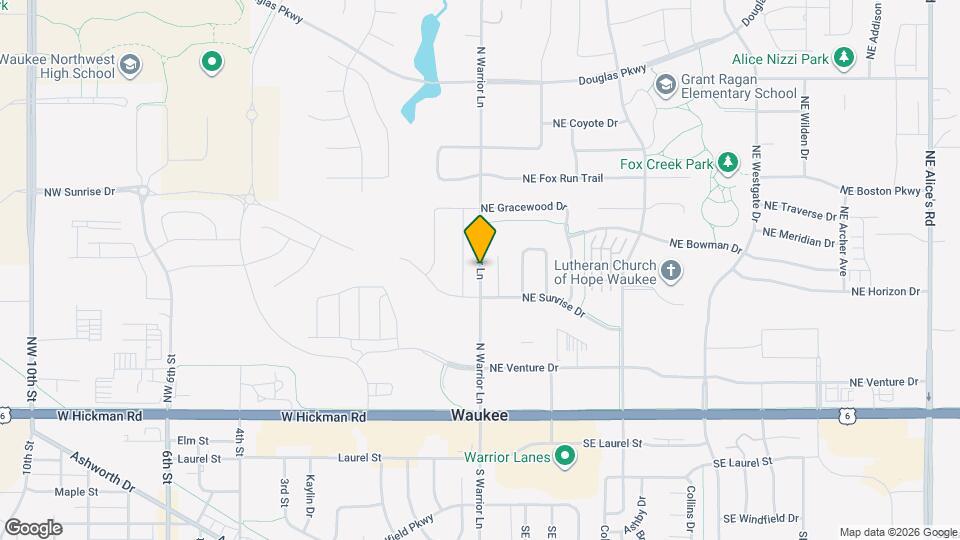 342 N Warrior Ln Map and Location Details