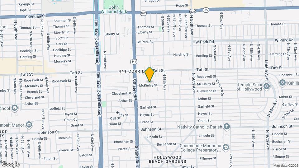5903 McKinley St Map and Location Details