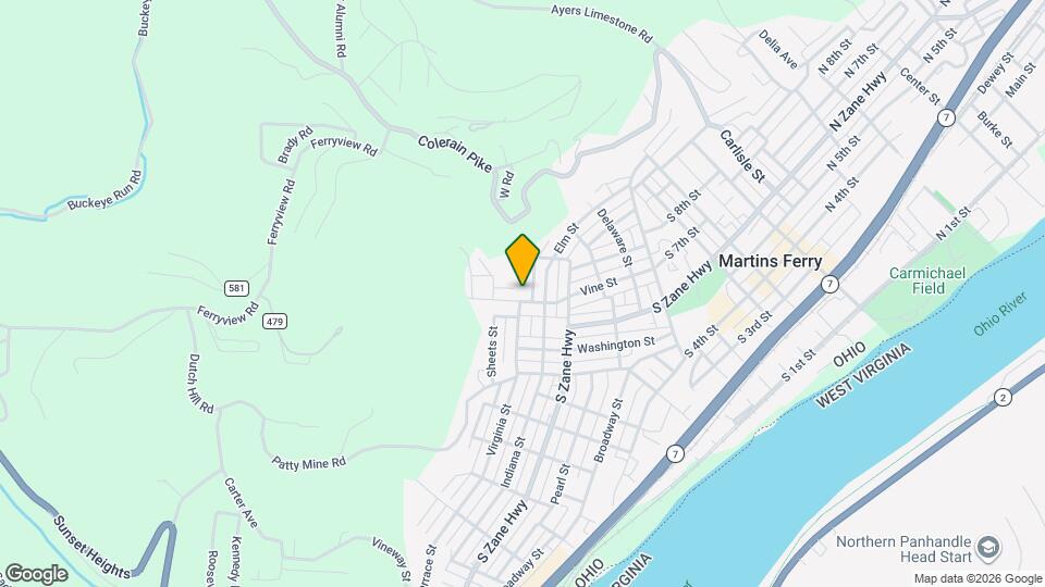 814 W Vine St Map and Location Details