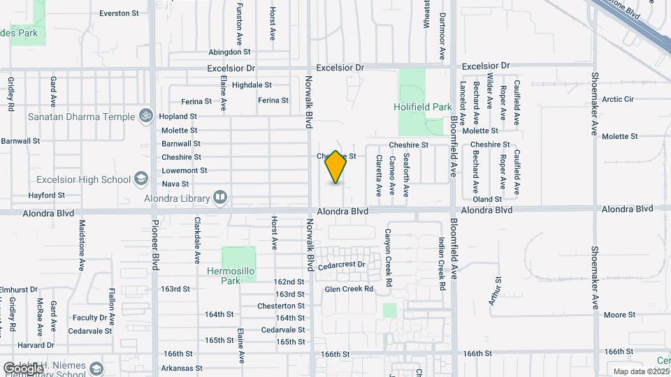 15627 Belshire Ave Mapa y Detalles de la Ubicación