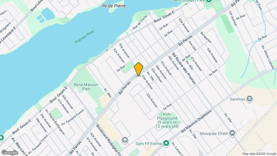 9330 Perras Boul Map and Location Details