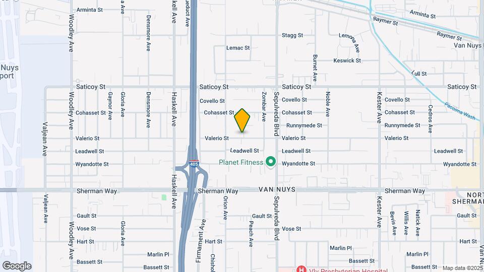 15419 Valerio St Map and Location Details