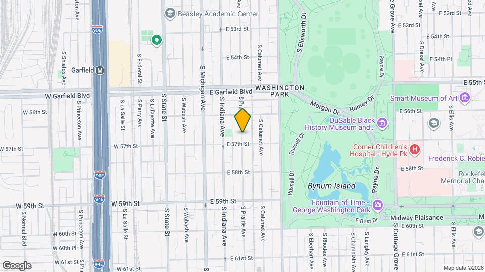 5641 S Prairie Ave Map and Location Details