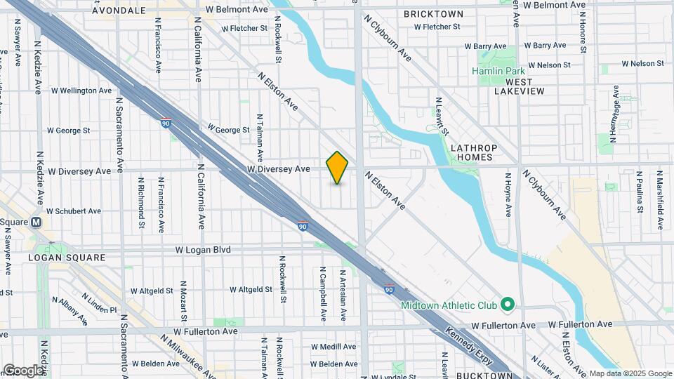 2728 N Artesian Ave Map and Location Details