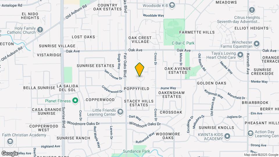 7200 Yarrow Way Map and Location Details