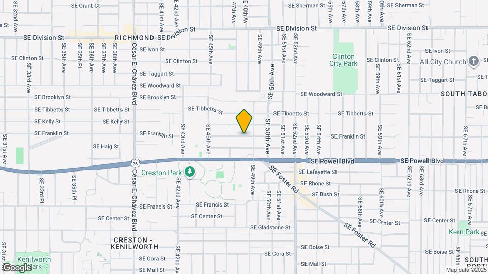 4810 SE Franklin St Map and Location Details