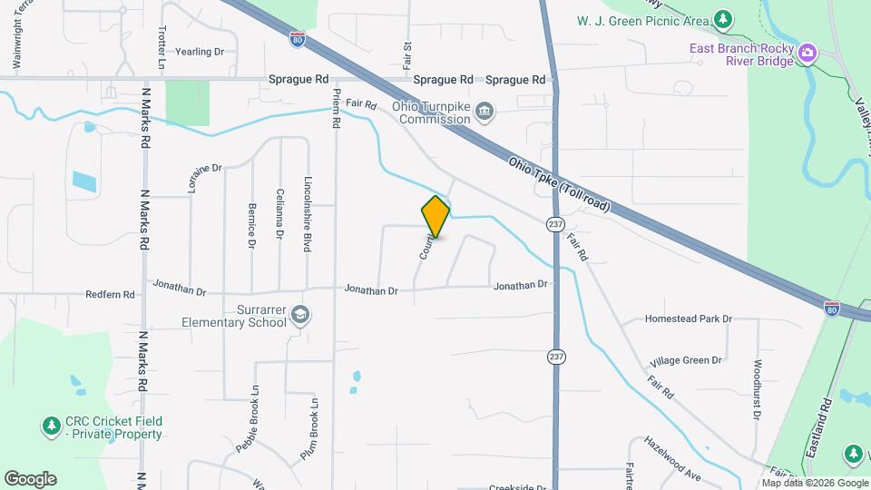 8645 Courtland Dr Map and Location Details