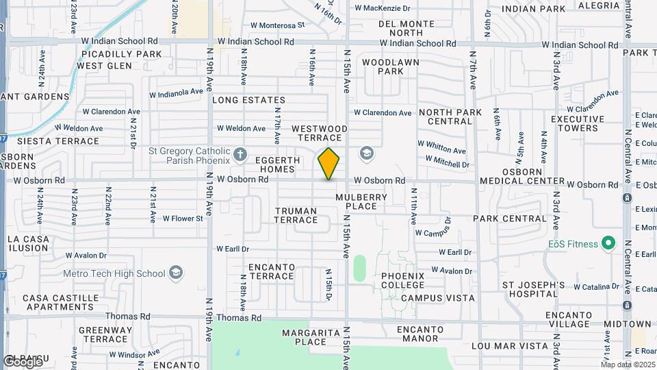 1525 W Osborn Rd Map and Location Details